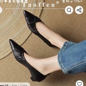 NWT.Sheepskin Leather Lining Pigskin Leather.1.5" Square Heel.Very Soft Leather.